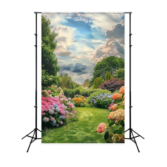 Spring Backdrop Ideas Floral Paradise Blue Sky Backdrop UK LXX2-62