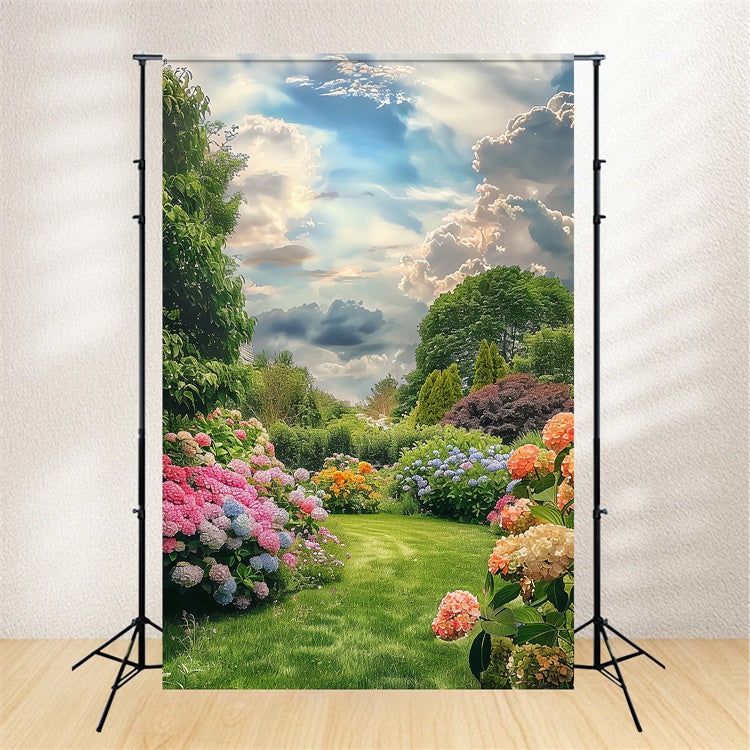 Spring Backdrop Ideas Floral Paradise Blue Sky Backdrop UK LXX2-62