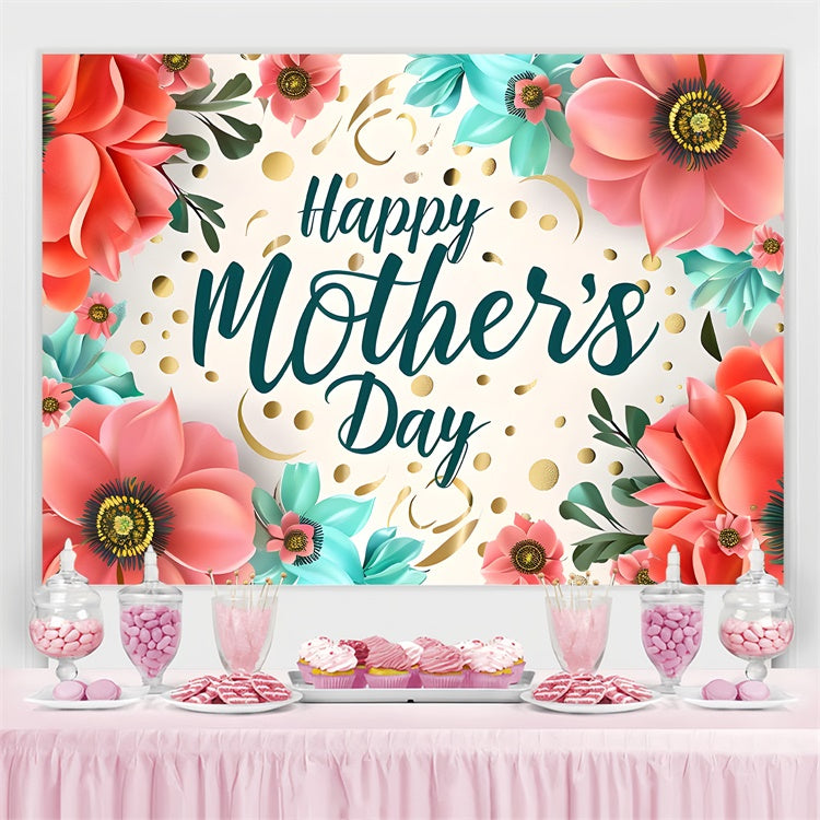 Mothers Day Backdrop Chic Floral Confetti Customized Backdrop UK LXX3-57