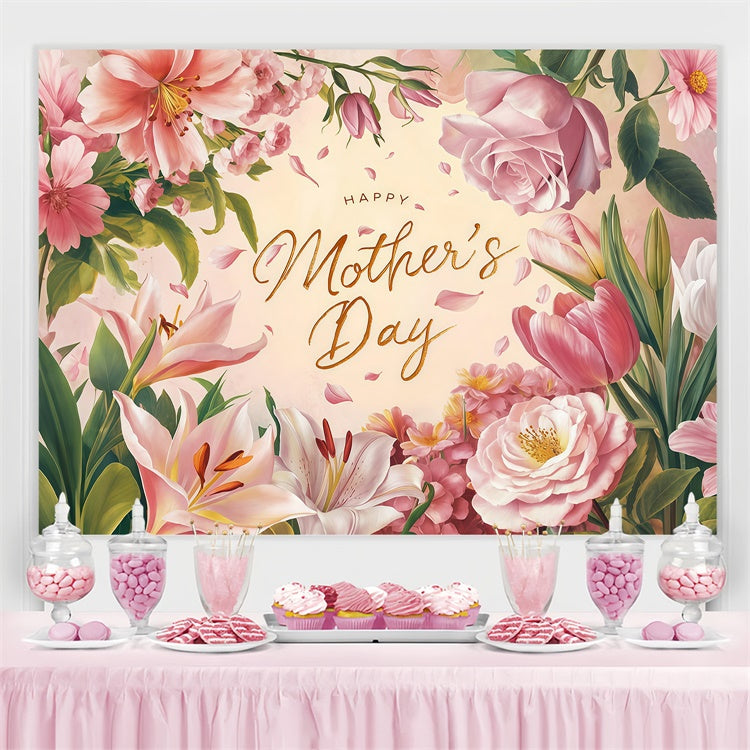 Mother's Day Backdrop Dreamy Soft Floral Personalized Backdrop UK LXX3-58