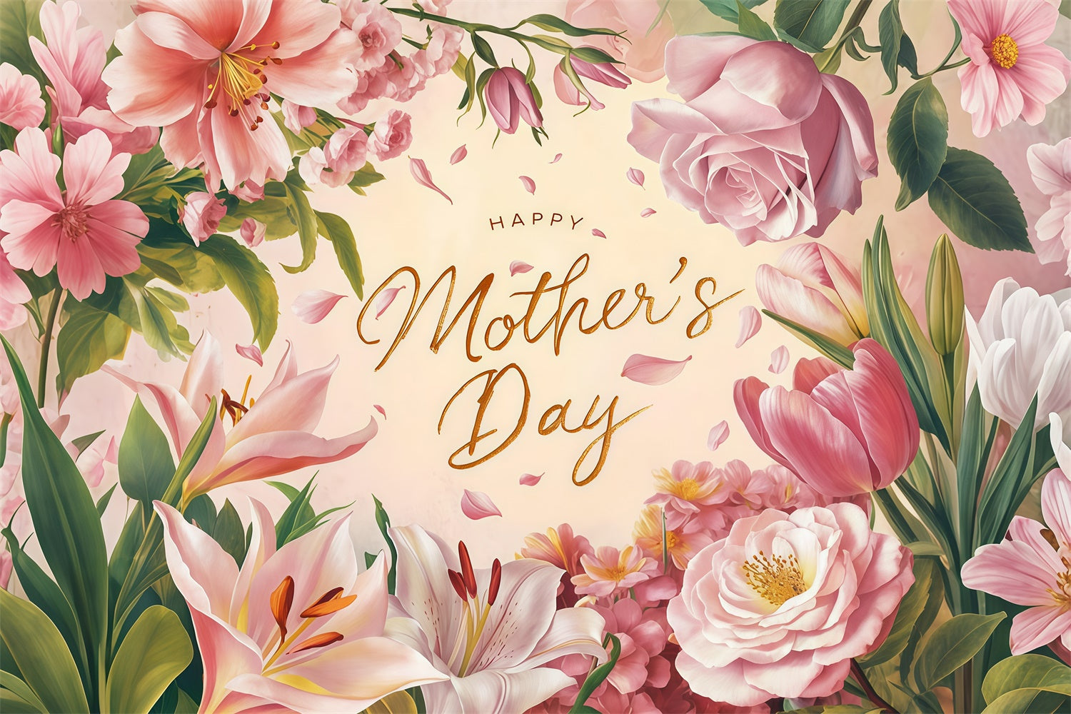 Mother's Day Backdrop Dreamy Soft Floral Personalized Backdrop UK LXX3-58