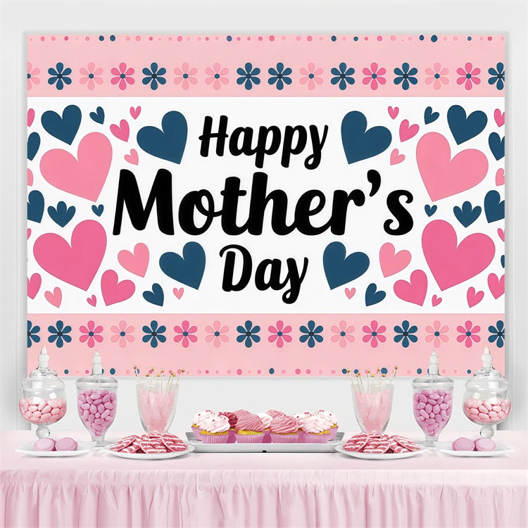 Mothers Day Backdrops Cute Heart Pattern Personalized Backdrop UK LXX3-59