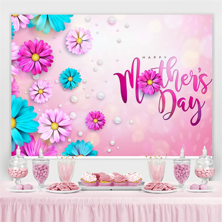 Mothers Day Backdrop Elegant Gradient Floral Custom Backdrop UK LXX3-67