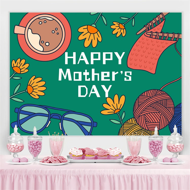 Mothers Day Photo Backdrop Warm Handmade Cartoon Custom Backdrop UK LXX3-71