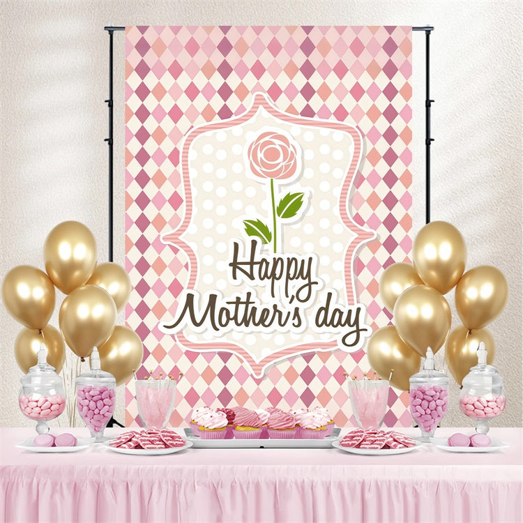 Happy Mothers Day Backdrop Chic Rose Framed Customized Backdrop UK LXX3-82