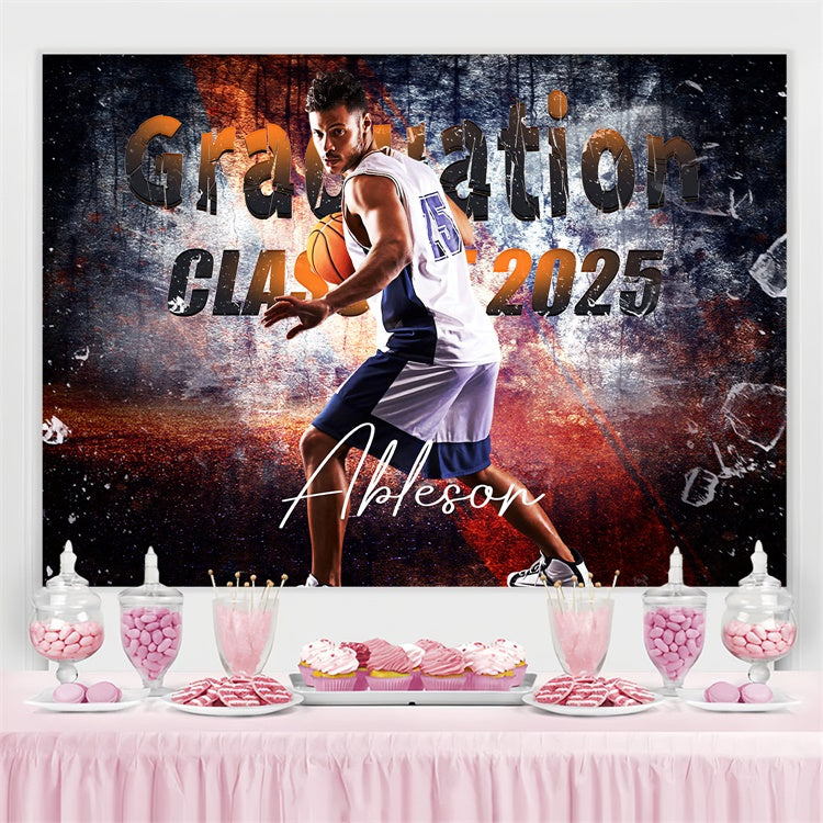 Customized Graduation Backdrop Street Court Style Graduation Party Backdrop UK LXX4-163