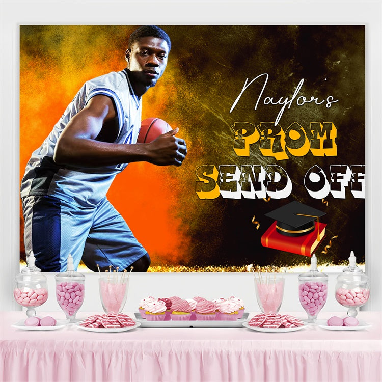 Prom Photo Backdrop Basketball Power Graduation Party Backdrop UK LXX4-164
