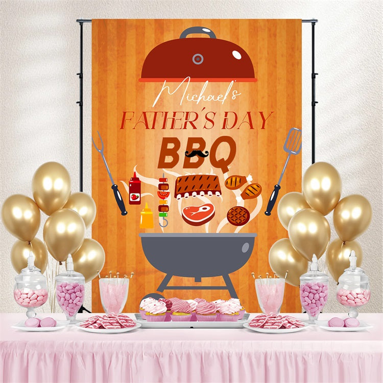 Father's Day Backdrop Ideas Playful BBQ Party Customized Backdrop UK LXX5-10