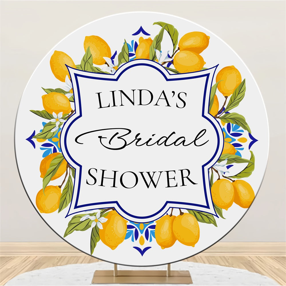 Bridal Shower Backdrops Fresh Lemon Custom Round Backdrop UK LXX5-165