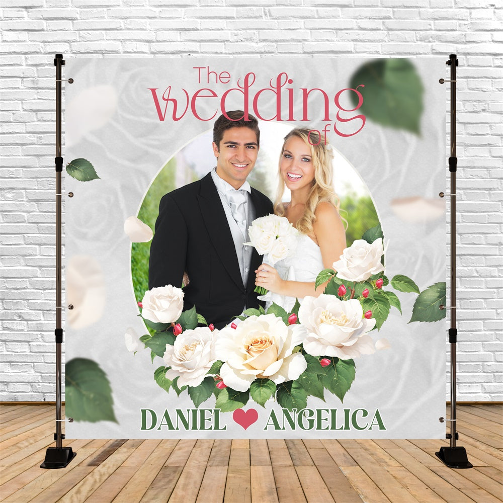 Wedding Backdrops For Photos Ivory Bloom Custom Backdrop UK LXX5-168