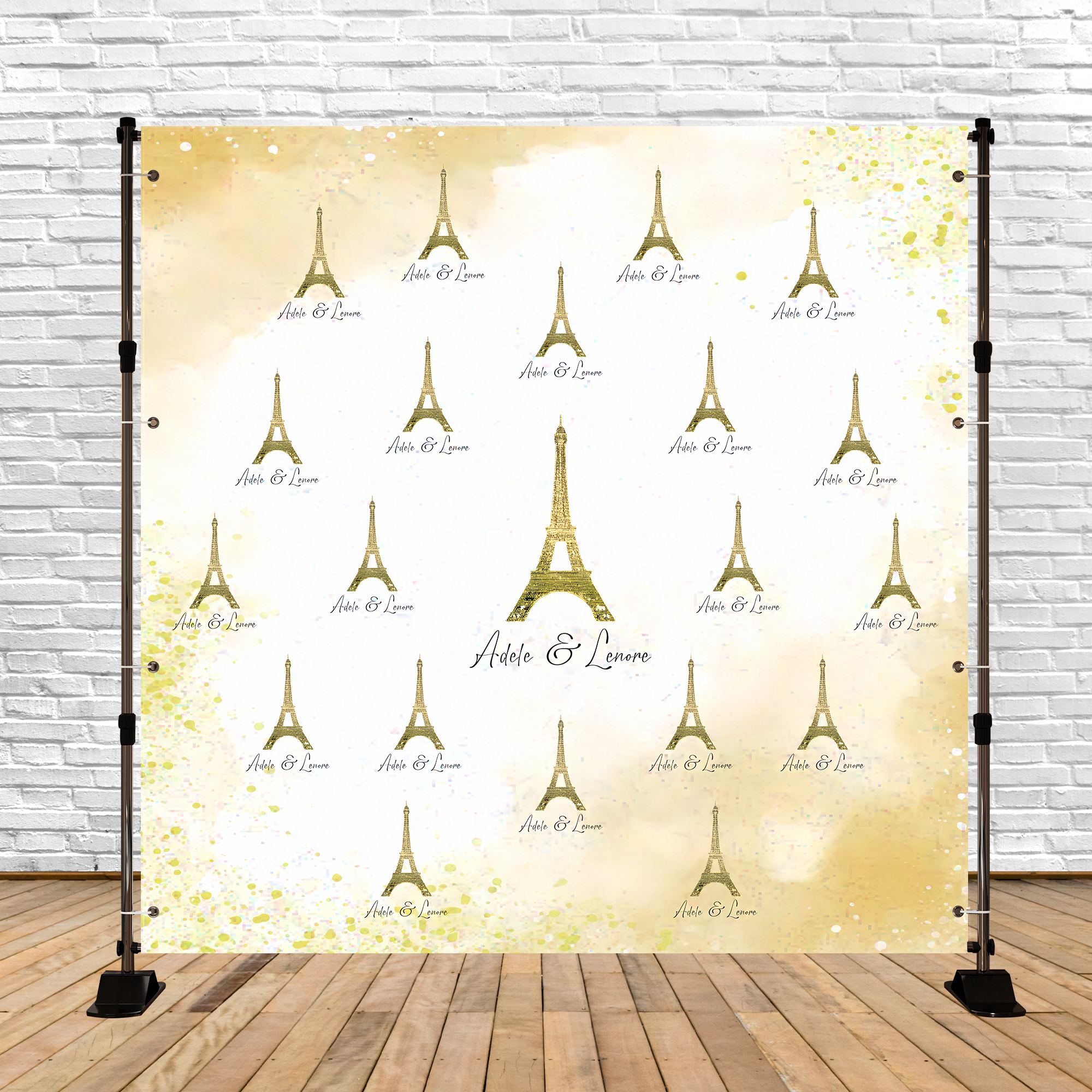 Wedding Photo Backdrops Golden Eiffel Tower Backdrop UK LXX5-174