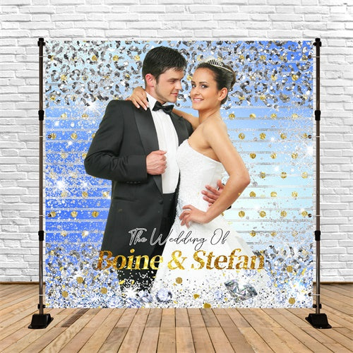 Photo Backdrop Wedding Luxury Confetti Glam Customized Backdrop UK LXX5-175