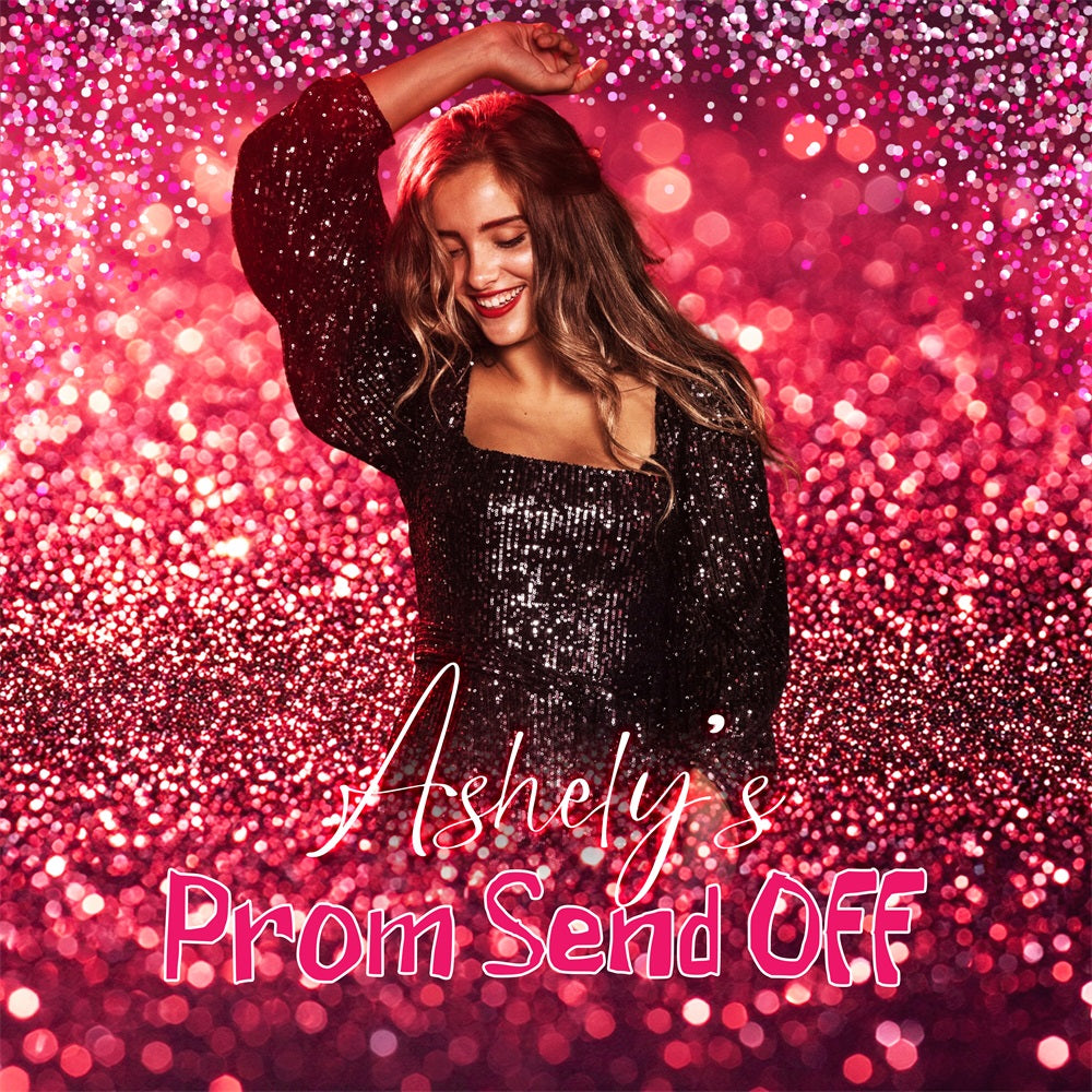 Prom Backdrop Ideas Red Sparkle Glam Custom Party Graduation Backdrop UK LXX5-205