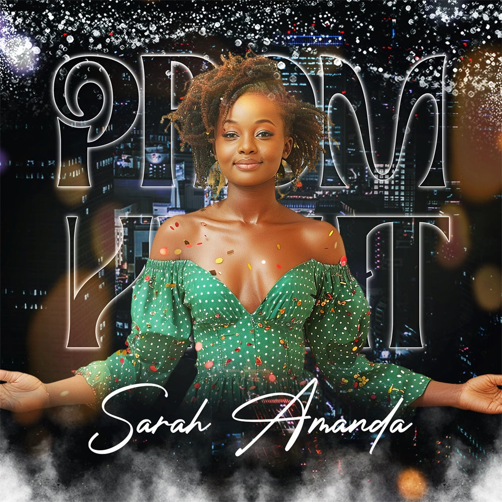 Prom Photo Backdrop Glow Up Moment Customized Party Graduation Backdrop UK LXX5-211