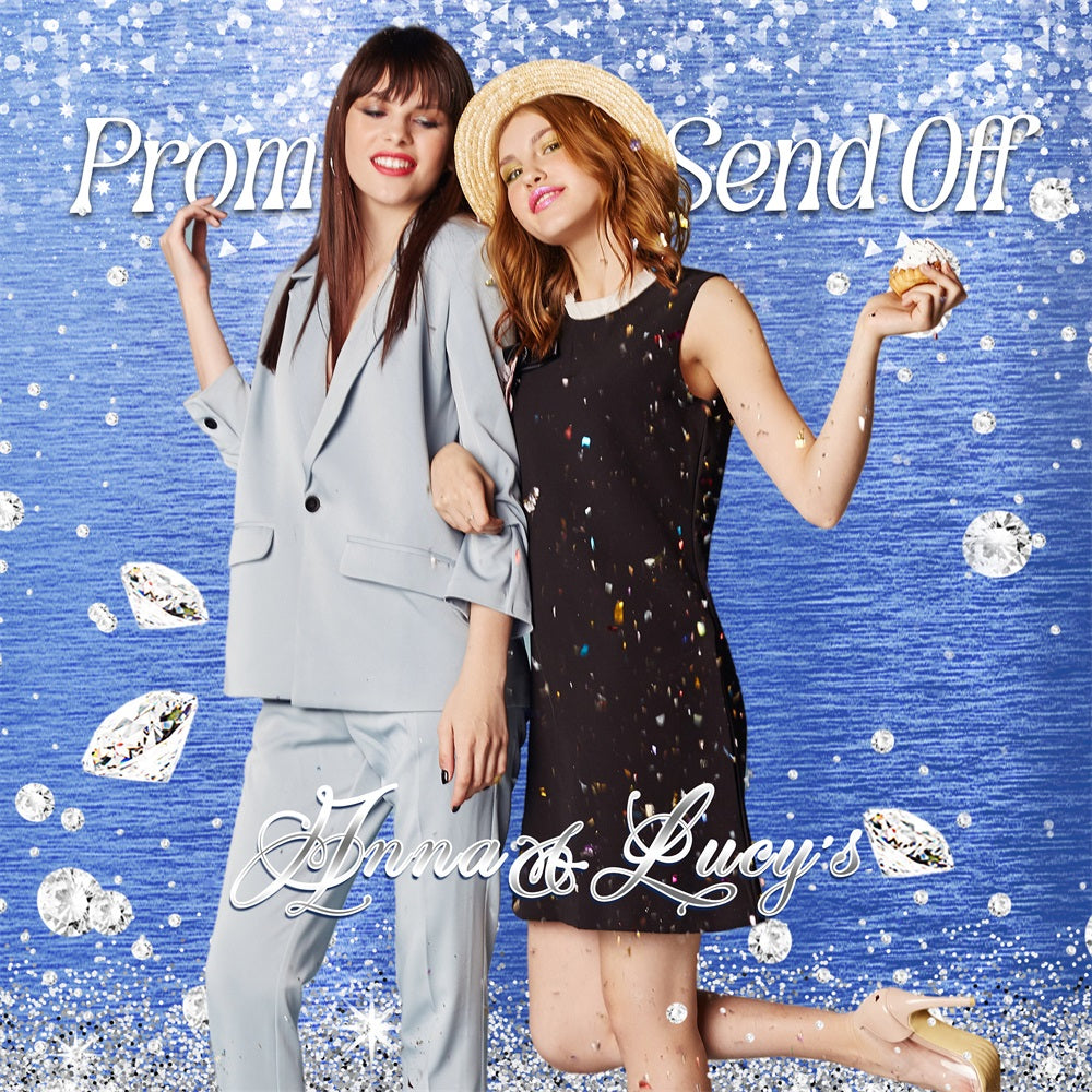 Prom 2025 Backdrop Diamond Send-Off Customized Party Graduation Backdrop UK LXX5-219