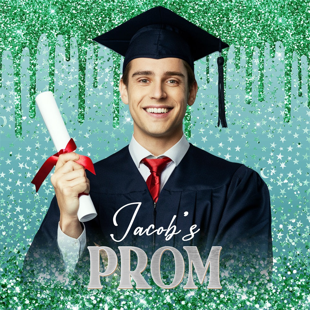 Prom Photo Backdrop Sparkle Star Send-Off Custom Party Graduation Backdrop UK LXX5-221