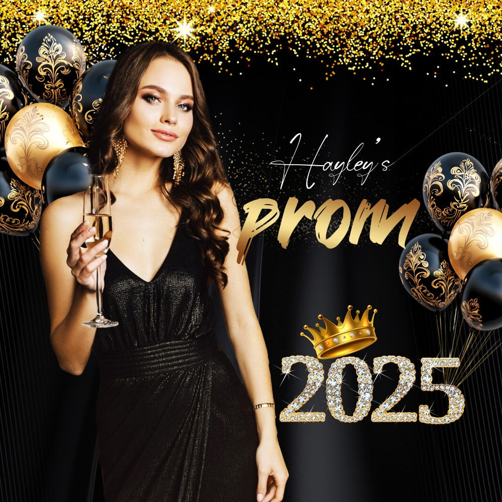 Prom Backdrop Glamour Balloon Personalized Party Graduation Backdrop UK LXX5-230
