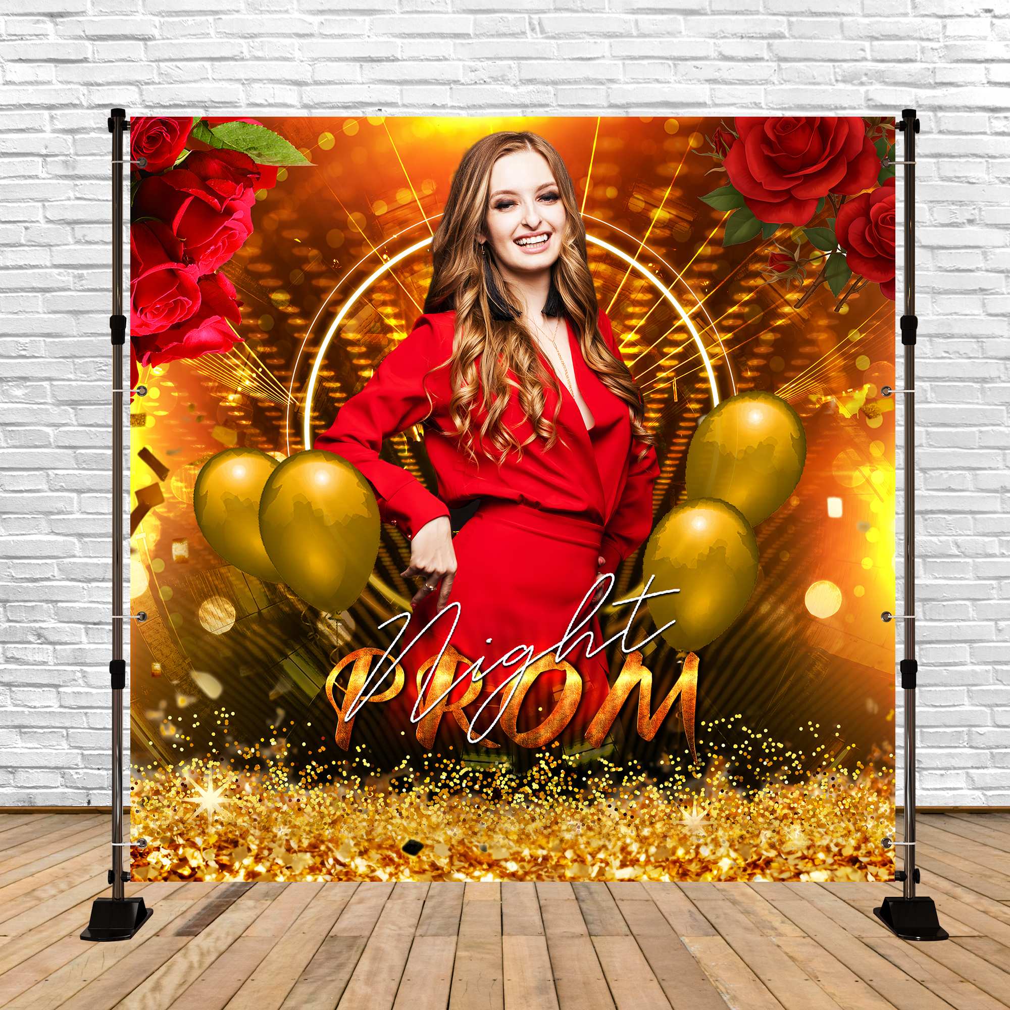 Prom Photo Backdrop Disco Rose Night Personalised Party Graduation Backdrop UK LXX5-232