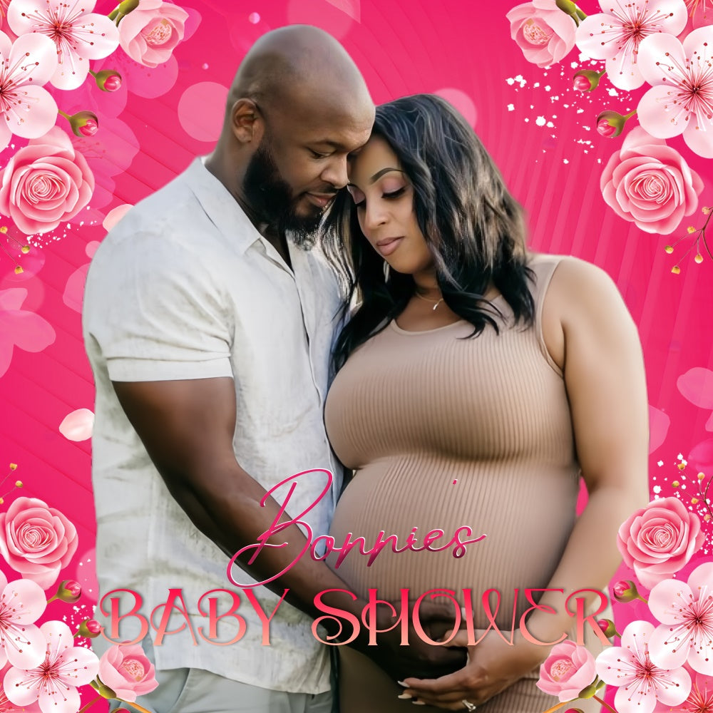 Baby Shower Backdrop Ideas Rose Bloom Pink Customized Backdrop UK LXX5-239
