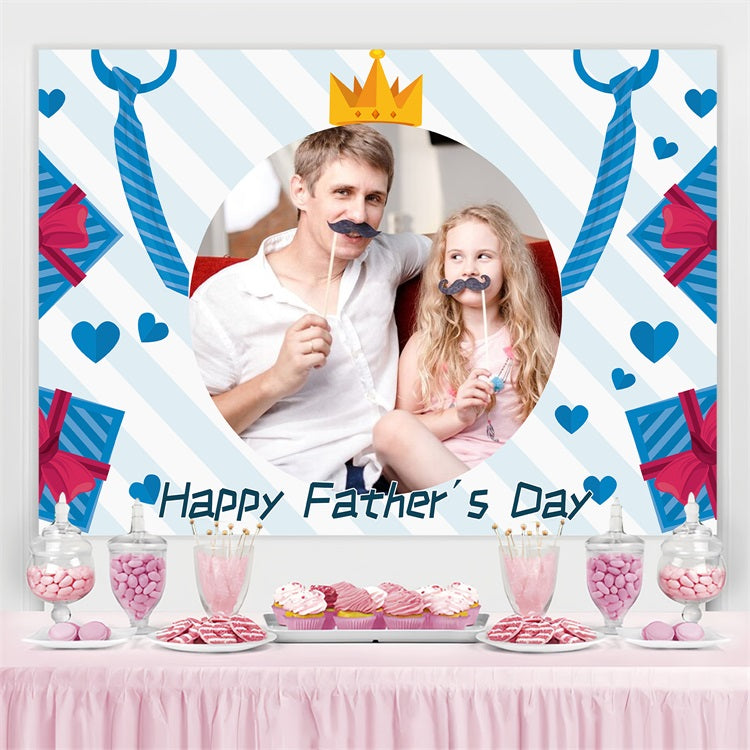 Father's Day Backdrops Gift Tie Heart Crown Customized Backdrop UK LXX5-4
