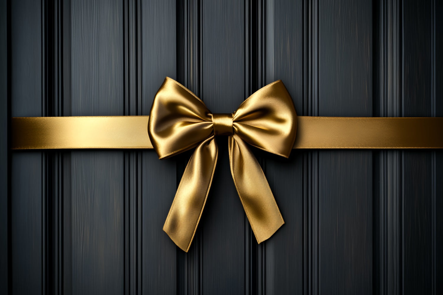 Large Bow Backdrop Golden Ribbon Luxury Texture Christmas Backdrop UK LXX510-157