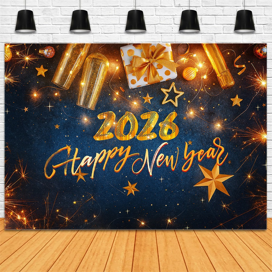 New Years Eve Backdrop Gift Lights Glitter Elegance New Years Eve Backdrop UK LXX510-7