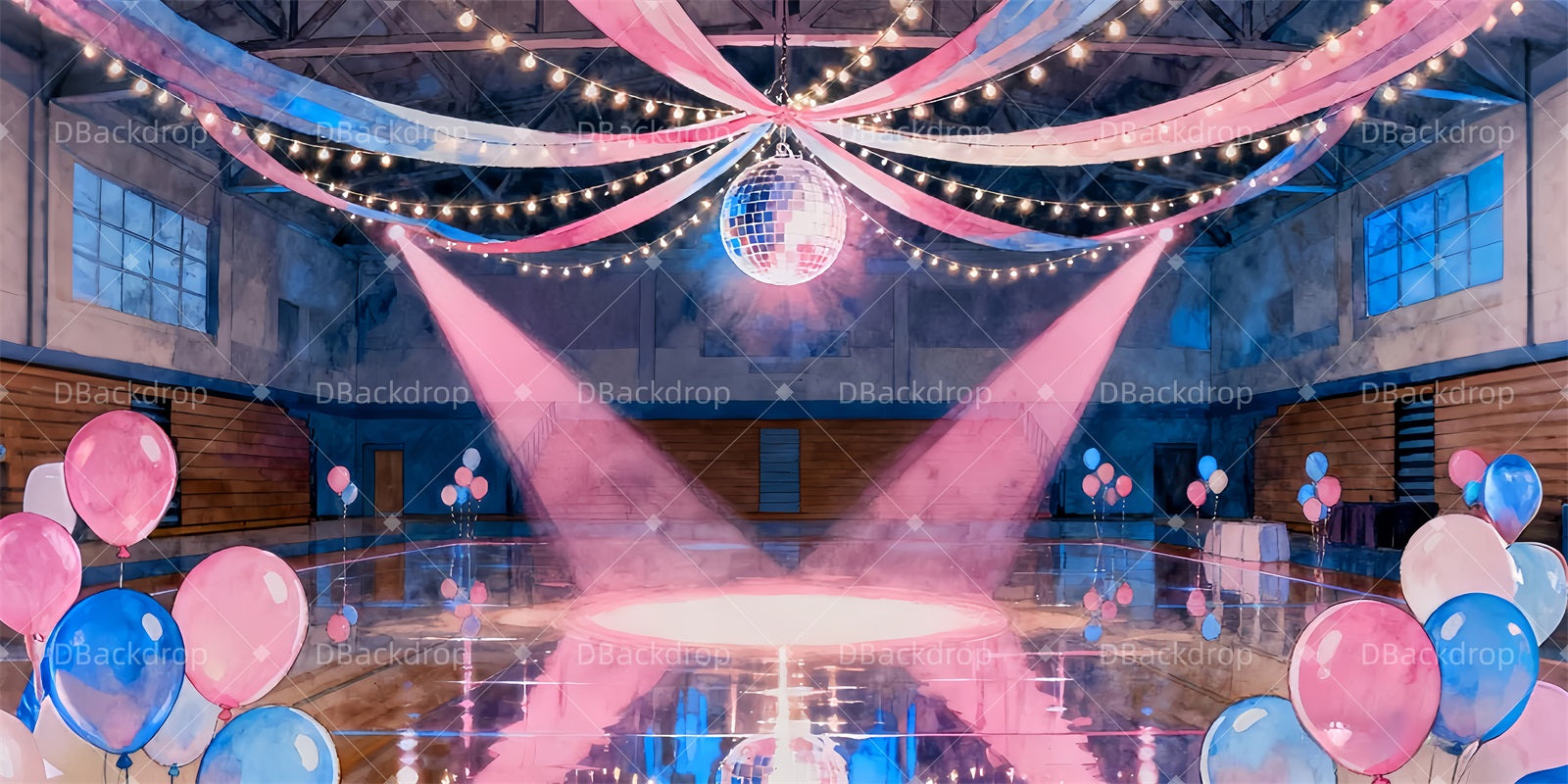 Stage Backdrop Twilight Dancefloor Dance Recital Backdrop UK LXX510-T15