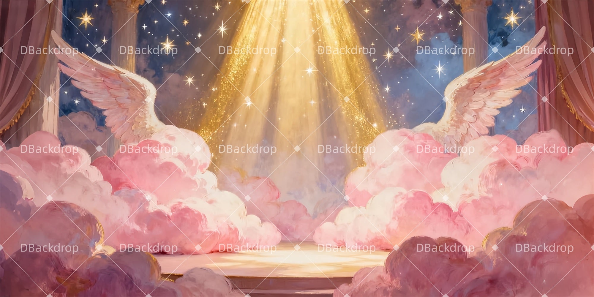 Broadway Stage Backdrop Angelic Light Dance Recital Backdrops UK LXX510-T22
