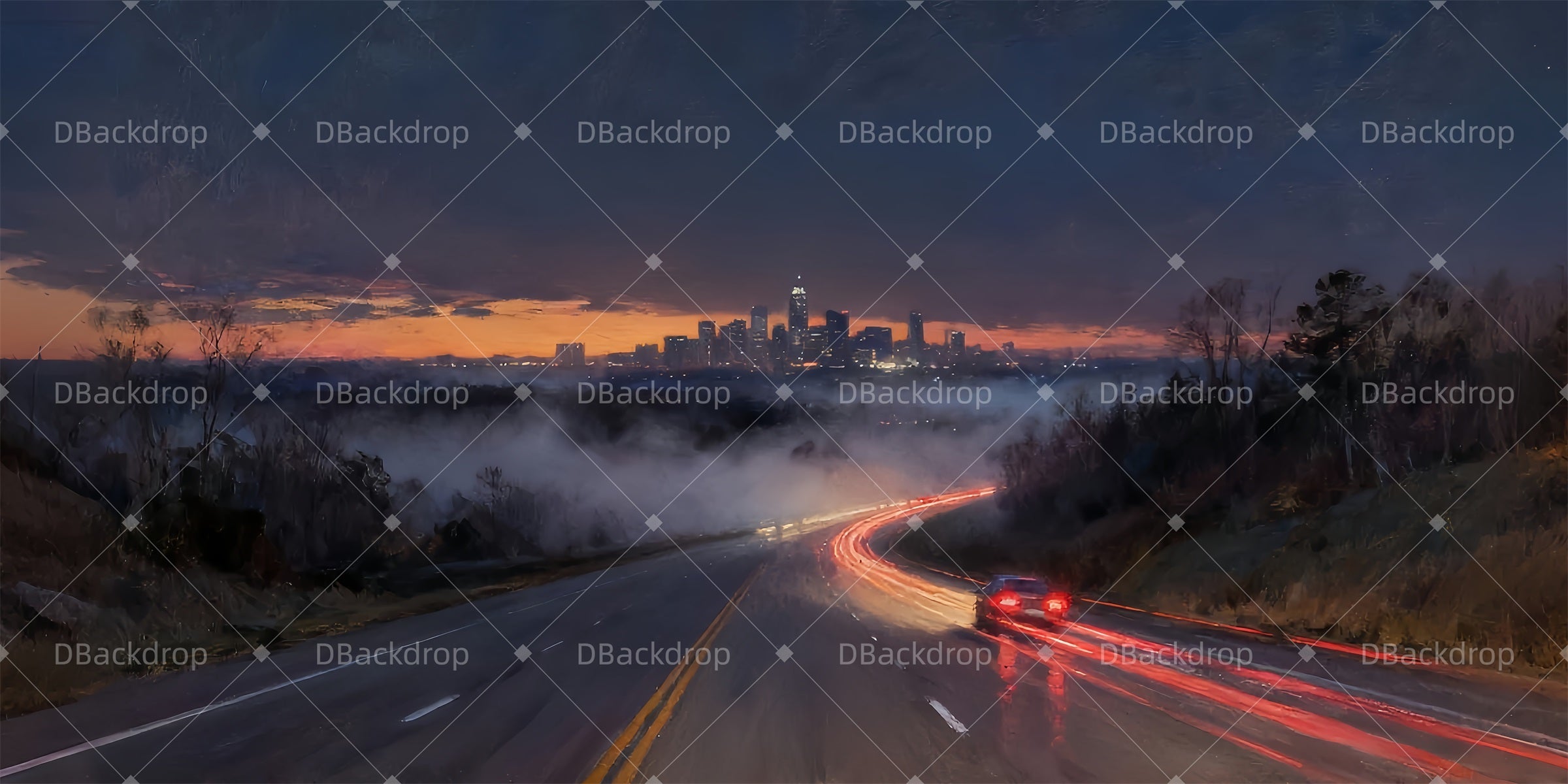 Theater Backdrop Night Highway Performance Backdrops UK LXX510-T2