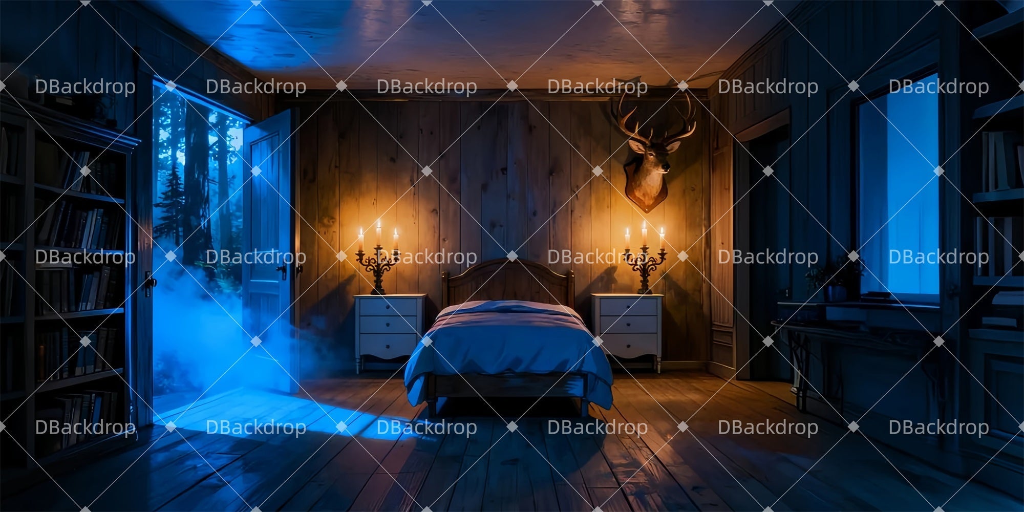 Theater Stage Backdrop Candlelight Room Theater Backdrop UK LXX510-T58