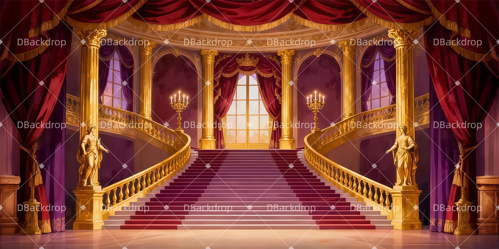 Dance Stage Backdrop Royal Staircase Performance Backdrops UK LXX510-T60