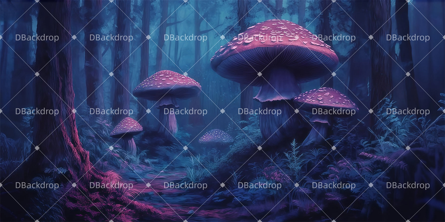 School Play Backdrop Twilight Magic Grove Forest Stage Backdrop UK LXX511-T119