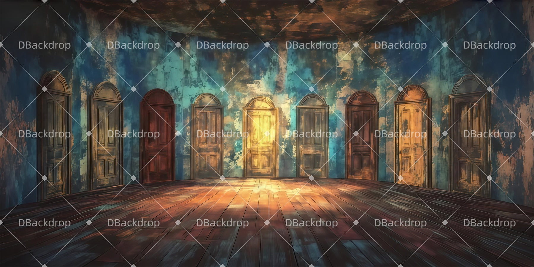 Theater Stage Backdrop Mystery Door Hall Large Stage Backdrops UK LXX511-T124