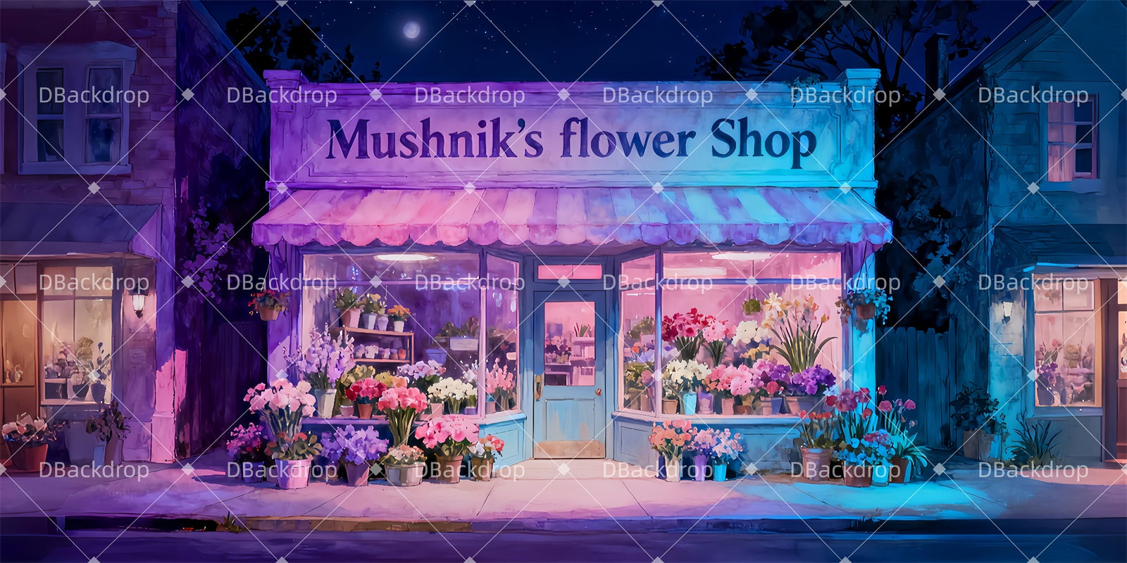 Stage Backdrop Mushnik's Florists Exterior Theater Backdrop UK LXX511-T2