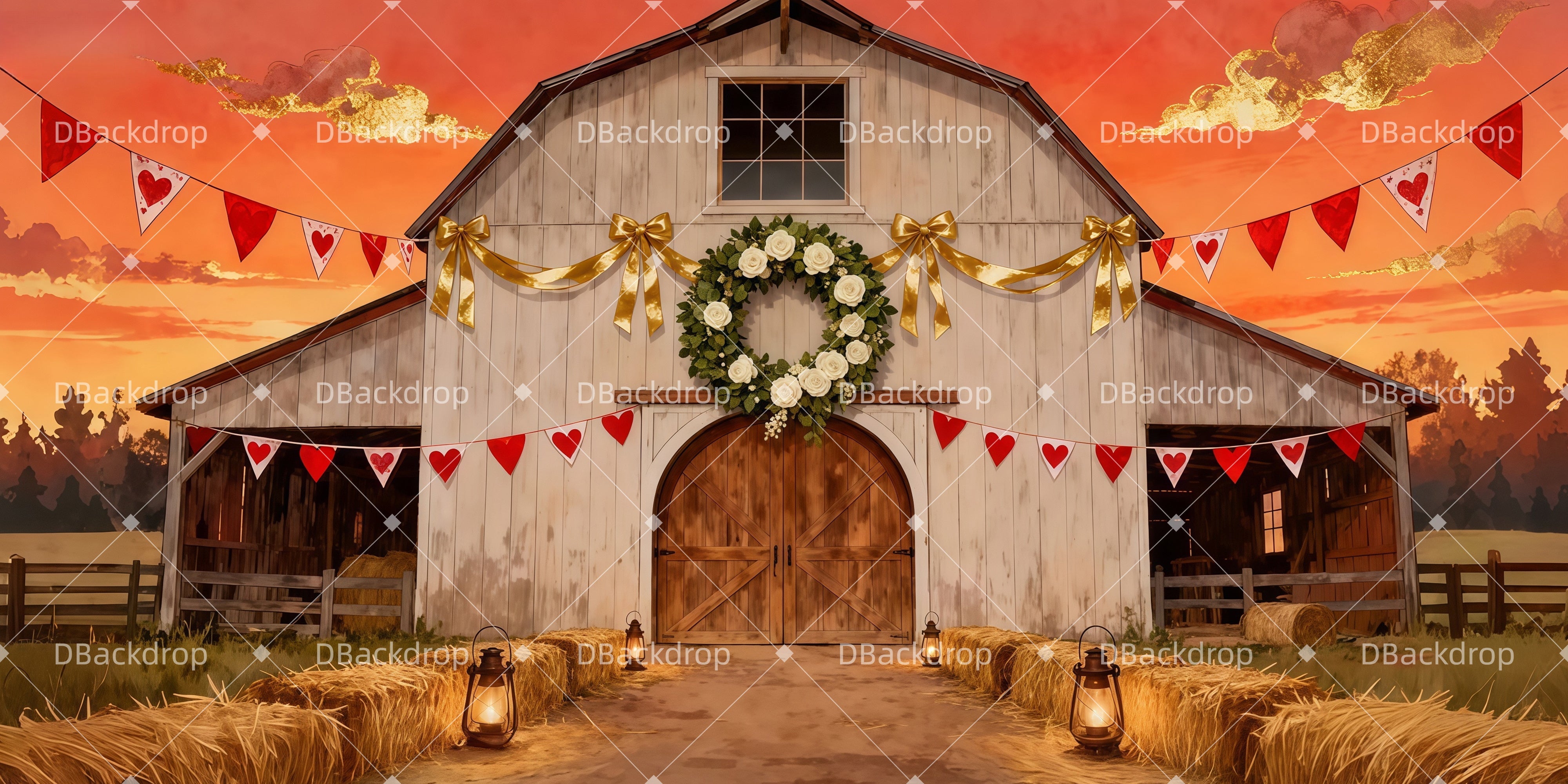 Theater Backdrop Barn Wedding Stage Backdrops For Sale UK LXX511-T41