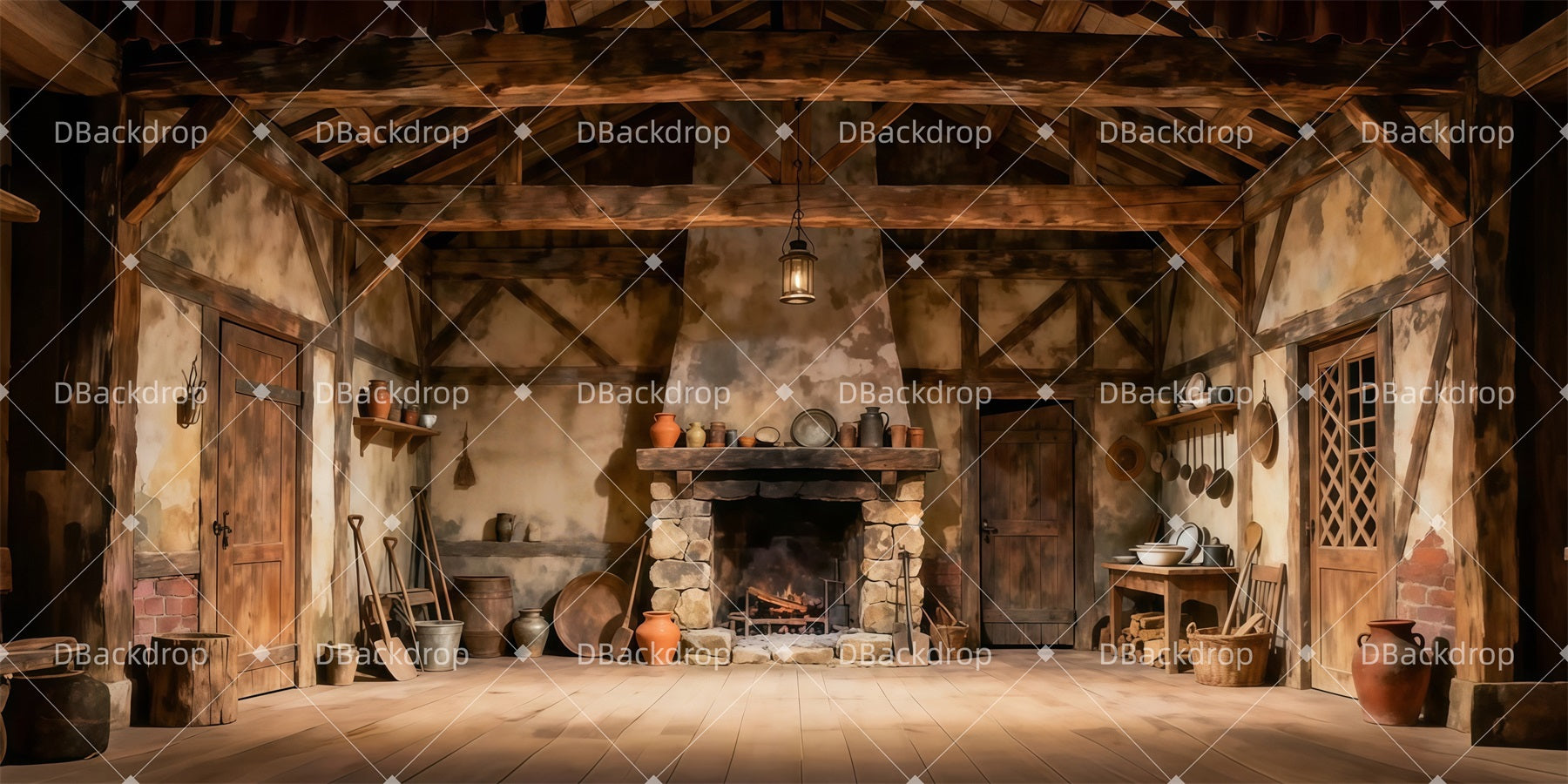 Theater Stage Backdrop Vintage Farm Cabin Stage Backdrops For Sale UK LXX511-T48