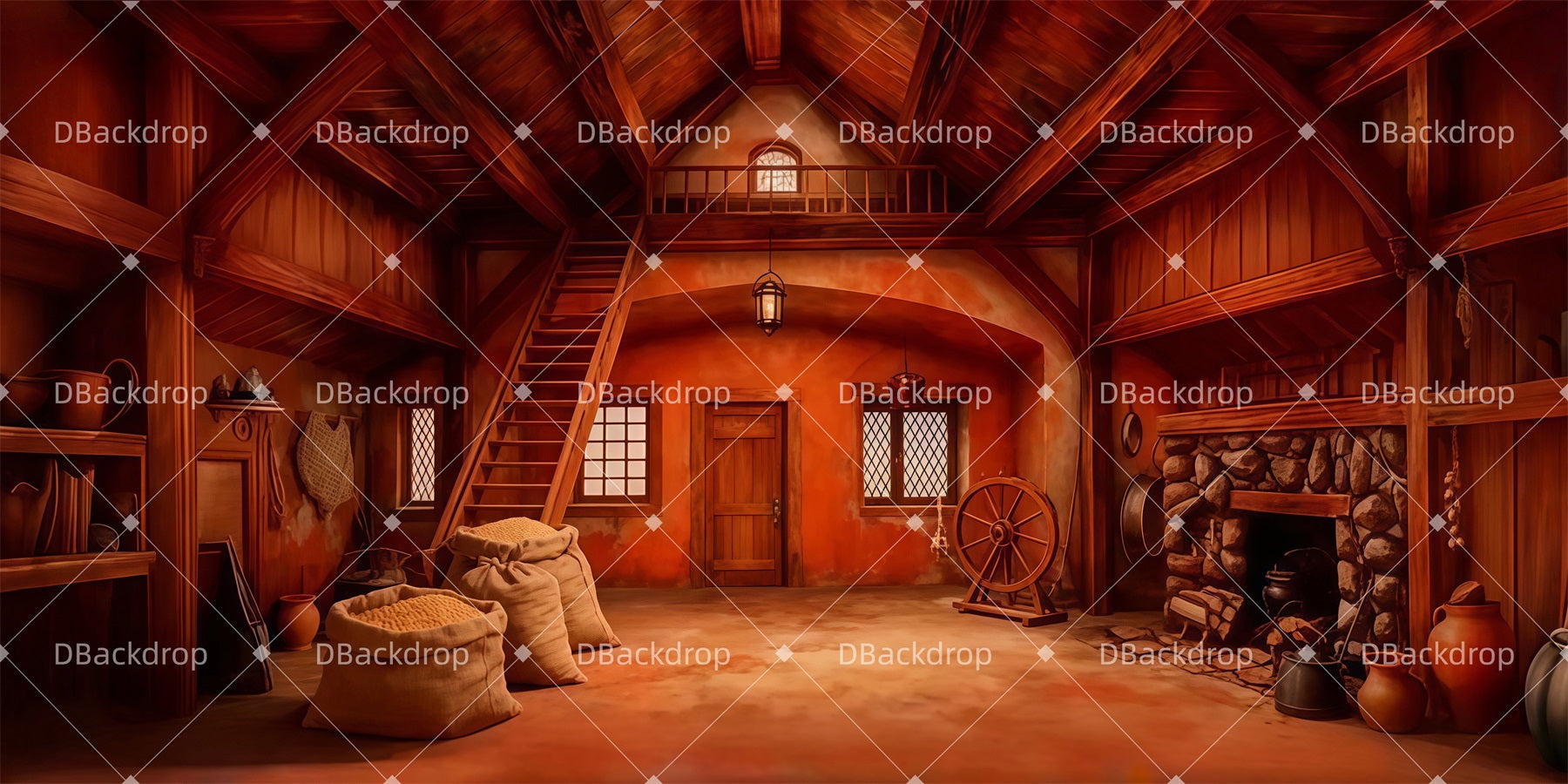 Theater Backdrop Warm Hearth Barn Professional Stage Backdrops UK LXX511-T49