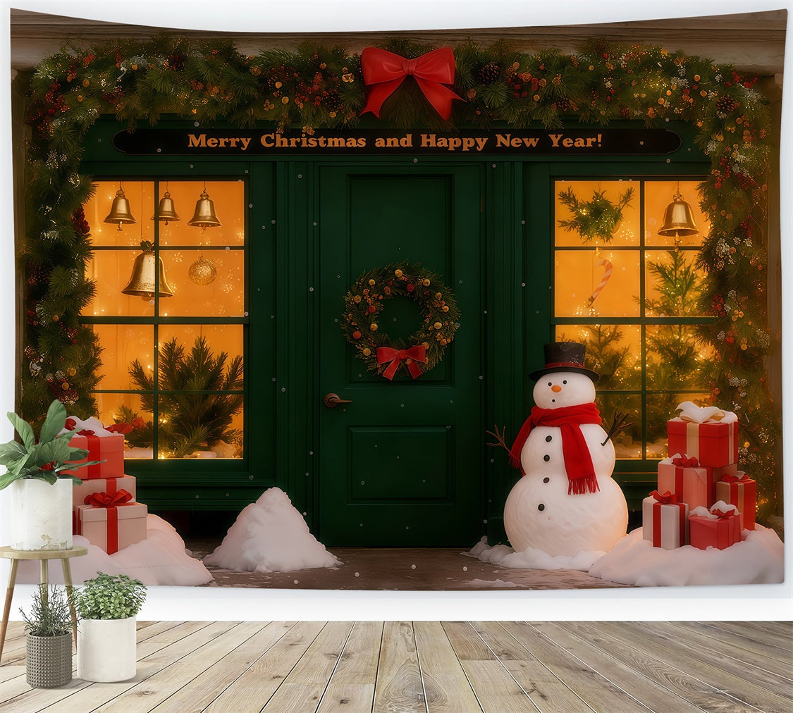 New Year's Backdrops Snowy Christmas Shop Happy New Year 2026 Backdrop UK LXX512-17