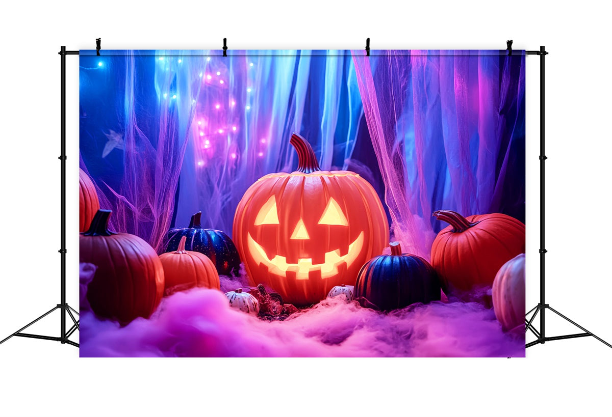 Halloween Photography Backdrop Misty Magic Pumpkin Backdrop UK LXX57-101