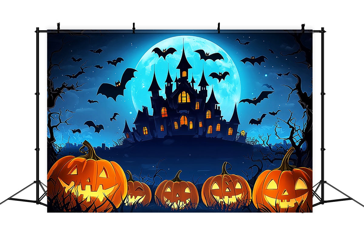 Halloween Backdrop Ideas Cartoon Haunted Castle Backdrop UK LXX57-102