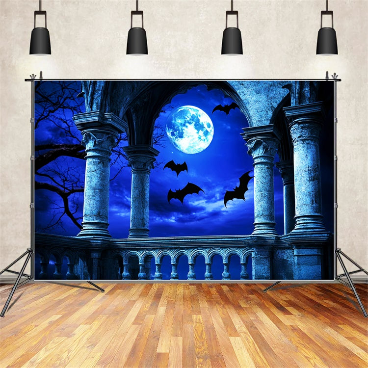 Halloween Backdrop For Photos Bat Flight Archway Backdrop UK LXX57-103