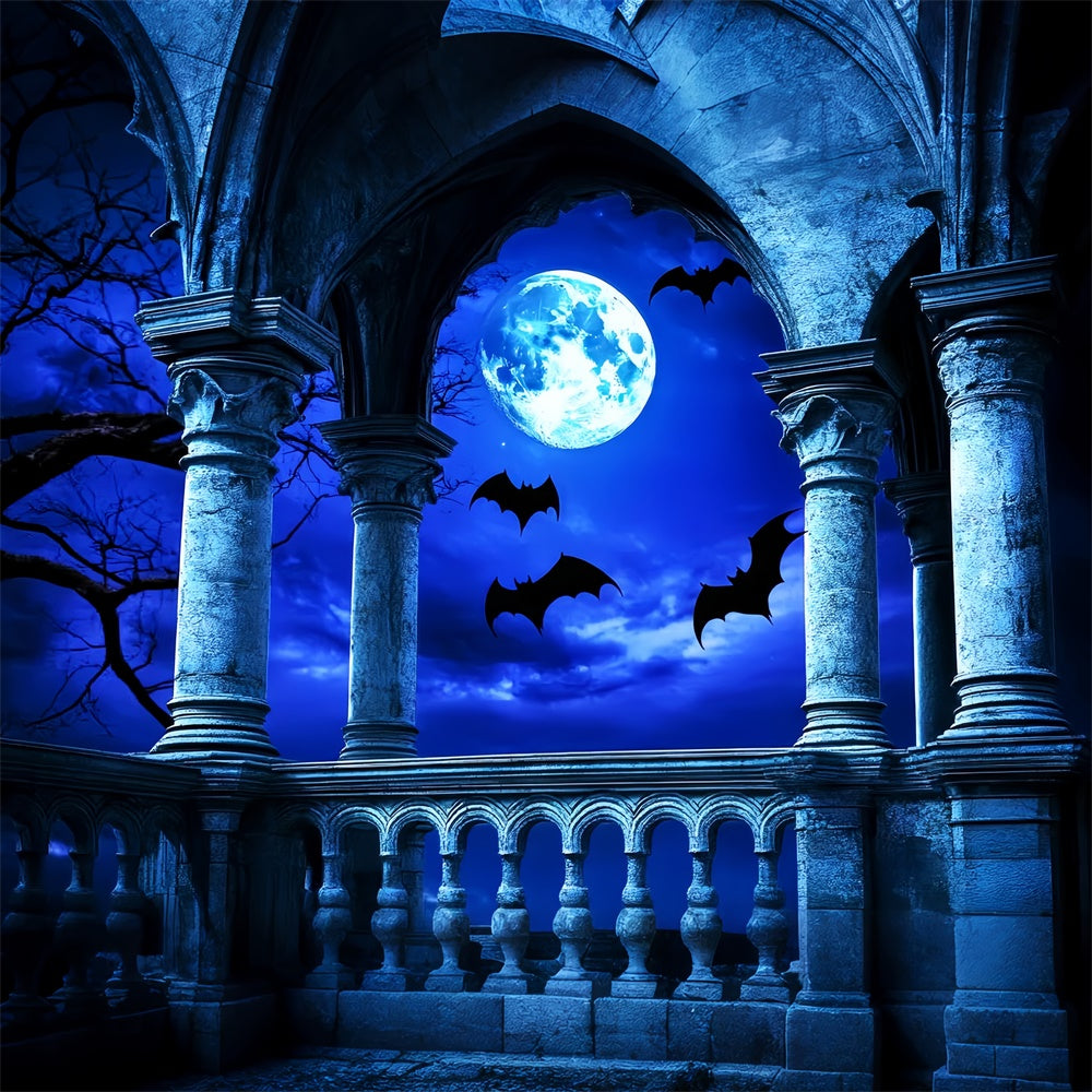 Halloween Backdrop For Photos Bat Flight Archway Backdrop UK LXX57-103