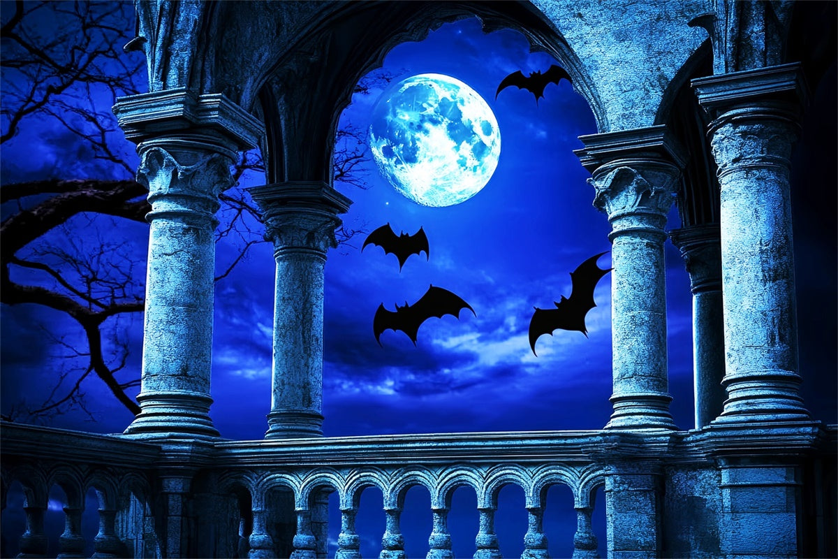 Halloween Backdrop For Photos Bat Flight Archway Backdrop UK LXX57-103