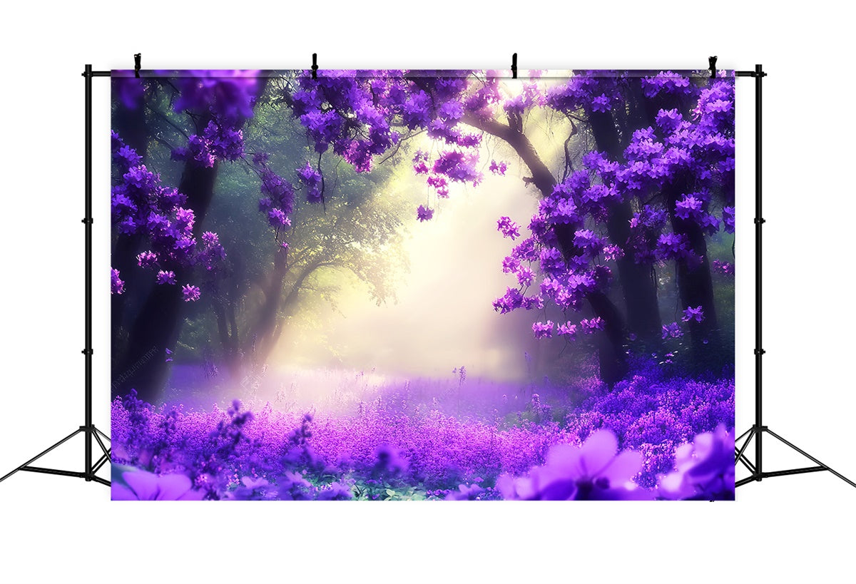 Forest Backdrop Photography Mystic Violet Dream Backdrop UK LXX57-106
