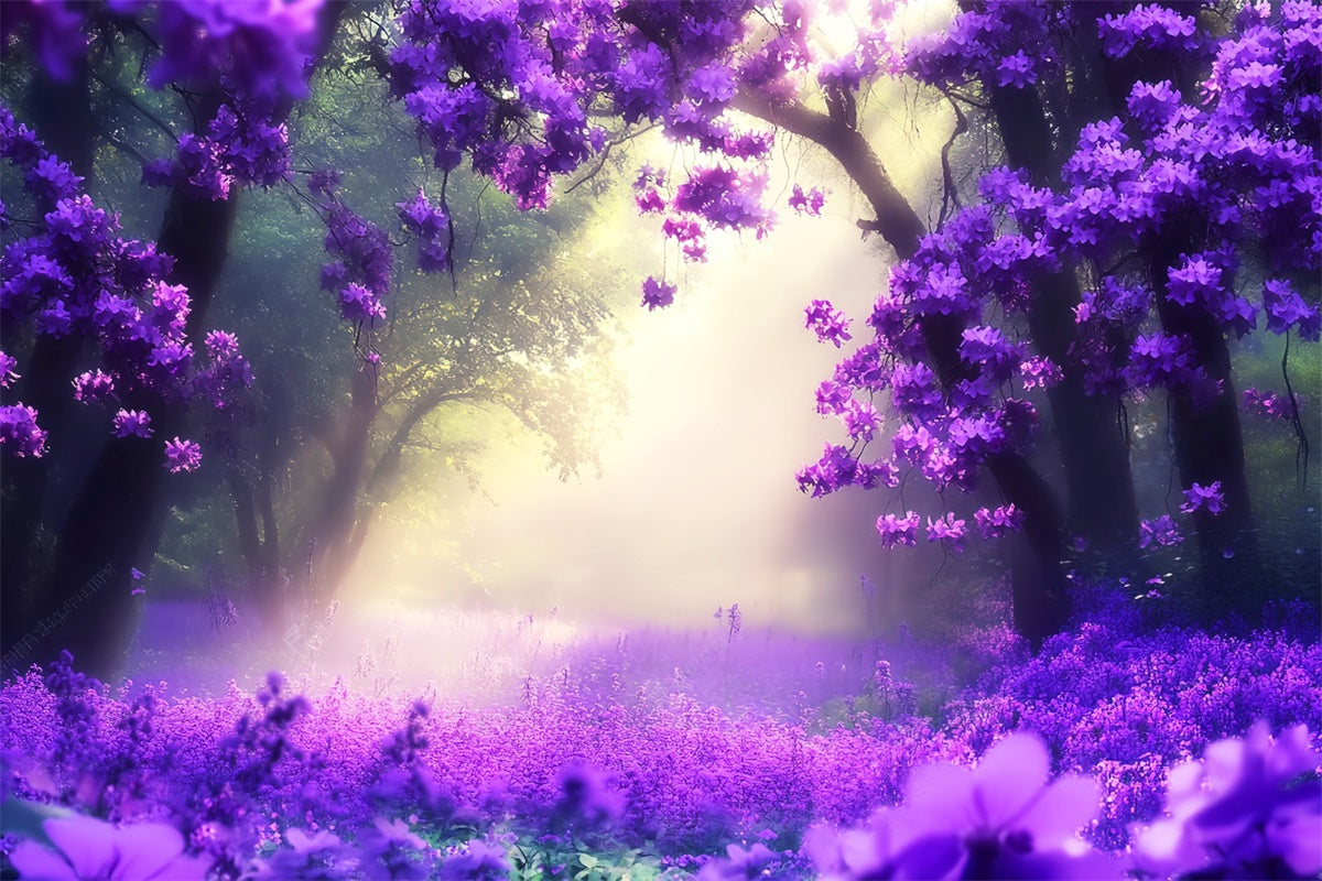 Forest Backdrop Photography Mystic Violet Dream Backdrop UK LXX57-106