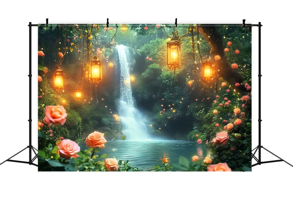 Fantasy Forest Backdrop Glowing Garden Cascade Backdrop UK LXX57-131