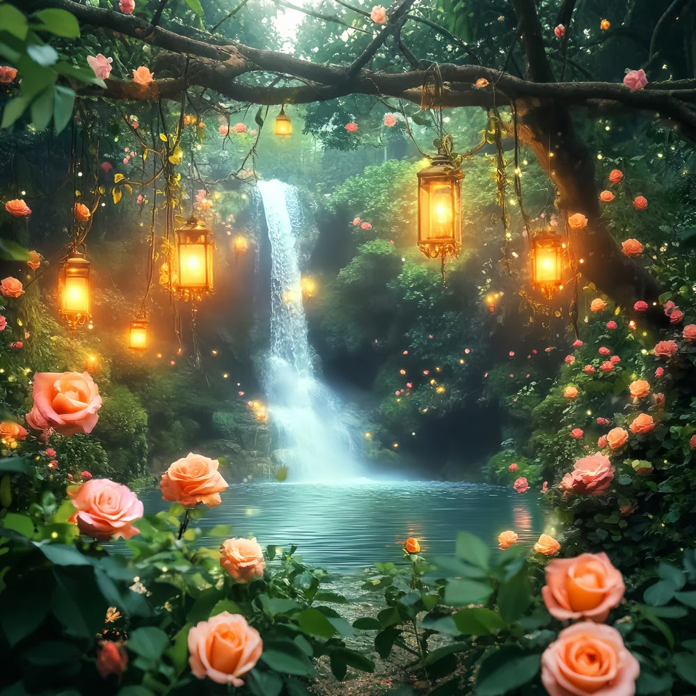 Fantasy Forest Backdrop Glowing Garden Cascade Backdrop UK LXX57-131
