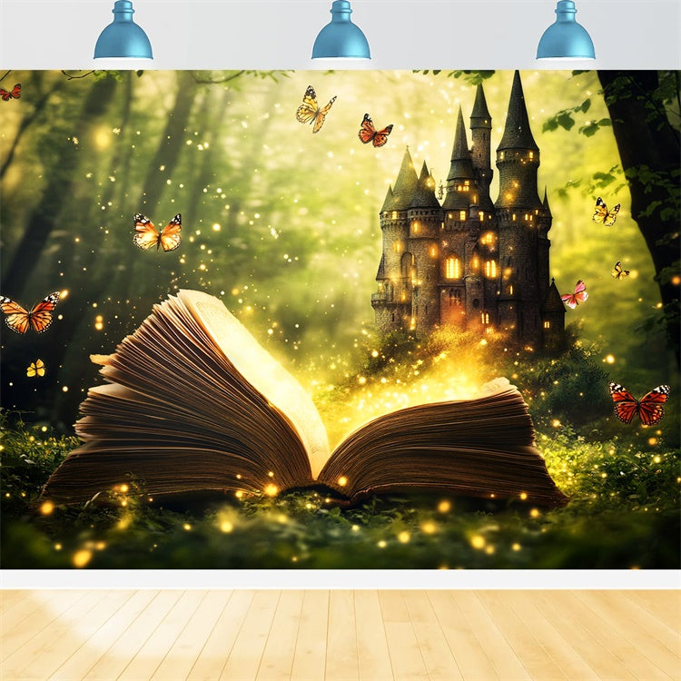 Fairytale Forest Backdrop Storybook Castle Dreams Backdrop UK LXX57-133