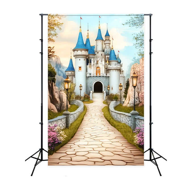 Castle Backdrops Royal Garden Path Autumn Backdrop UK LXX57-183