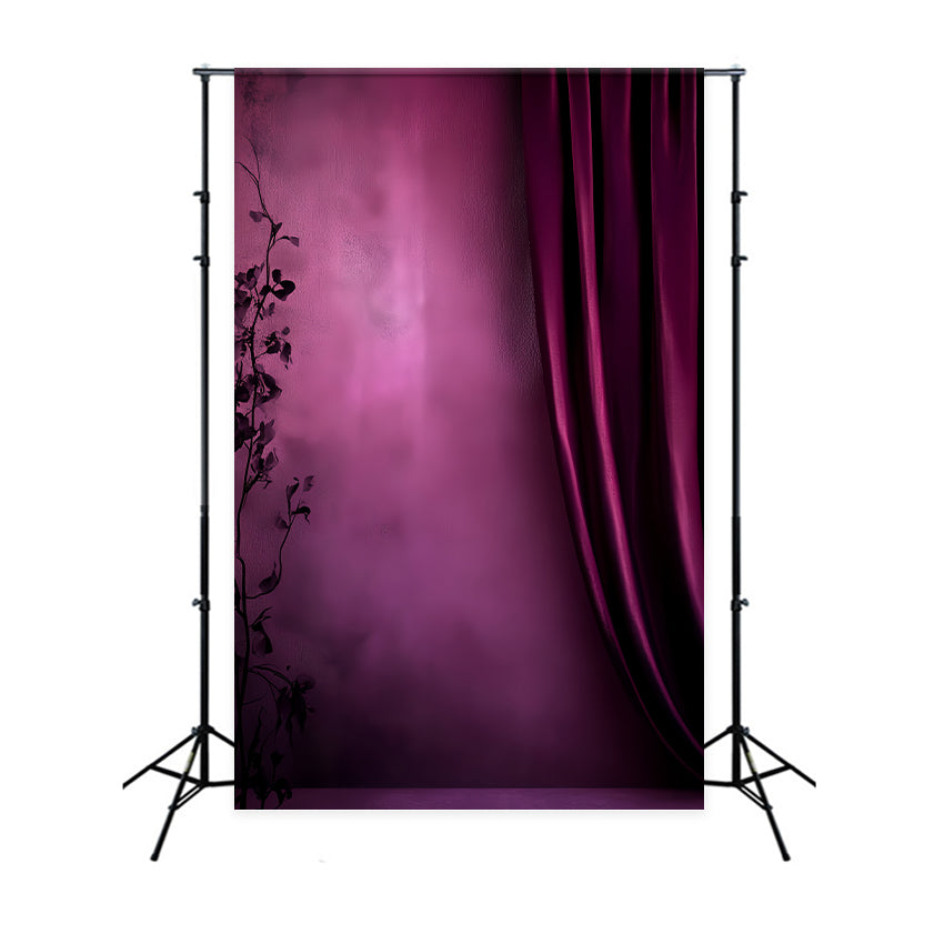 Vintage Photo Backdrops Moody Violet Curtain Backdrop UK LXX57-201